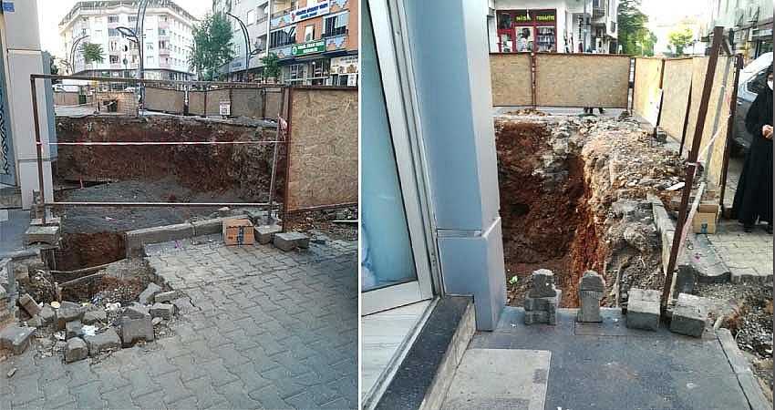 AÇIK İNŞAAT ALANI TEHLİKE SAÇIYOR