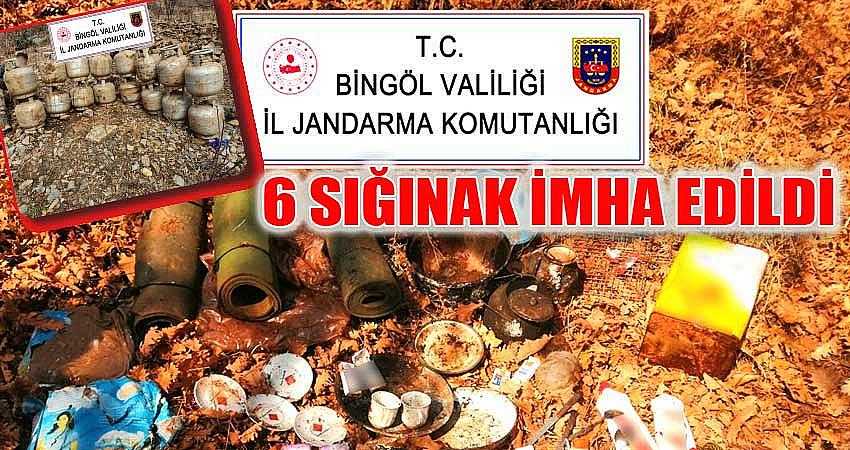 6 SIĞINAK İMHA EDİLDİ