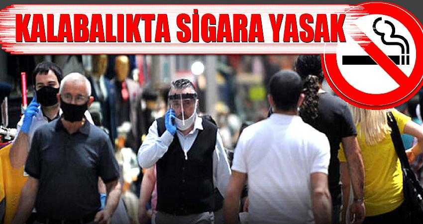 Kalabalık yerde sigara yasak